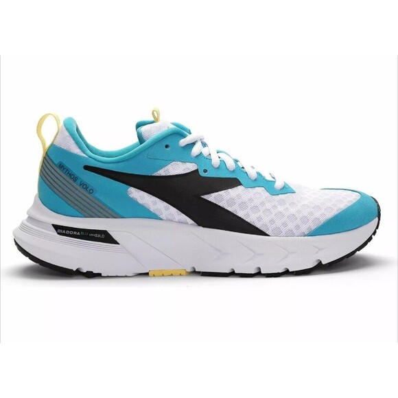 Diadora Womens Mythos Blushield Volo Running Shoe, White/Scuba Blue, US 8.5 - Picture 1 of 5
